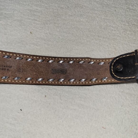 Vtg Tex Tan Belt Womens Sz 20 Barbie Buckle Genuine Cowhide 022101 Made In USA - Picture 8 of 16